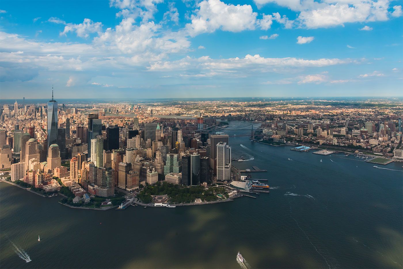 vue aerienne battery park one world observatory 